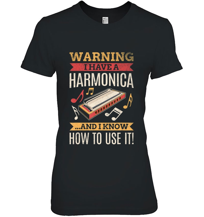 Harmonica Vintage Retro Funny Harmonica Player Hoodie