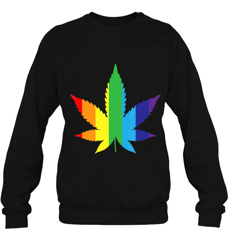 Marijuana Rainbow Gay Flag Weed Leaf Shirt Art Gay Pride Mugs