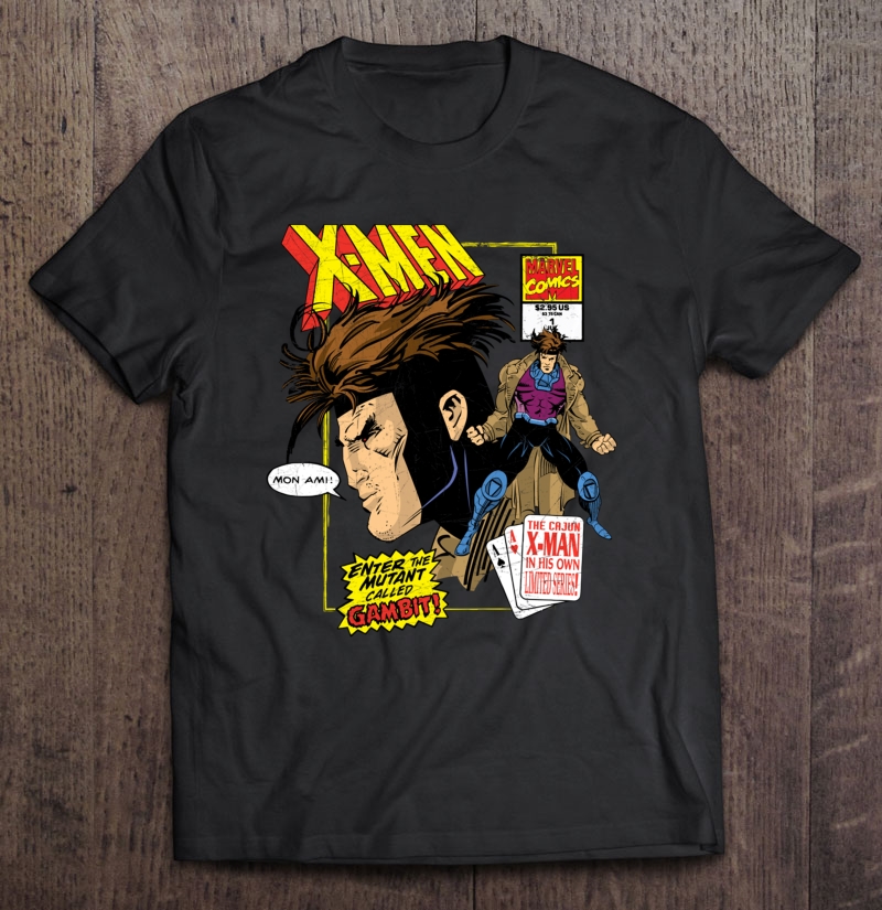 Marvel X-Men Cajun Gambit Remy Lebeau Comic Art Shirt