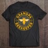 Mens Grandpa Beekeeper, Bee Whisperer Distressed Retro Tee