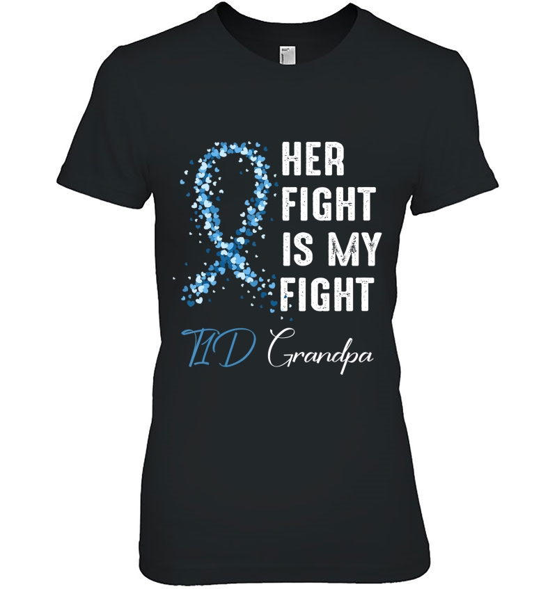 Mens Her Fight Is My Fight T1d Grandpa Type 1 Diabetes Awareness Hoodie