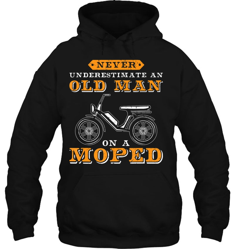 Mens Never Underestimate A Old Man I Funny Moped Mugs