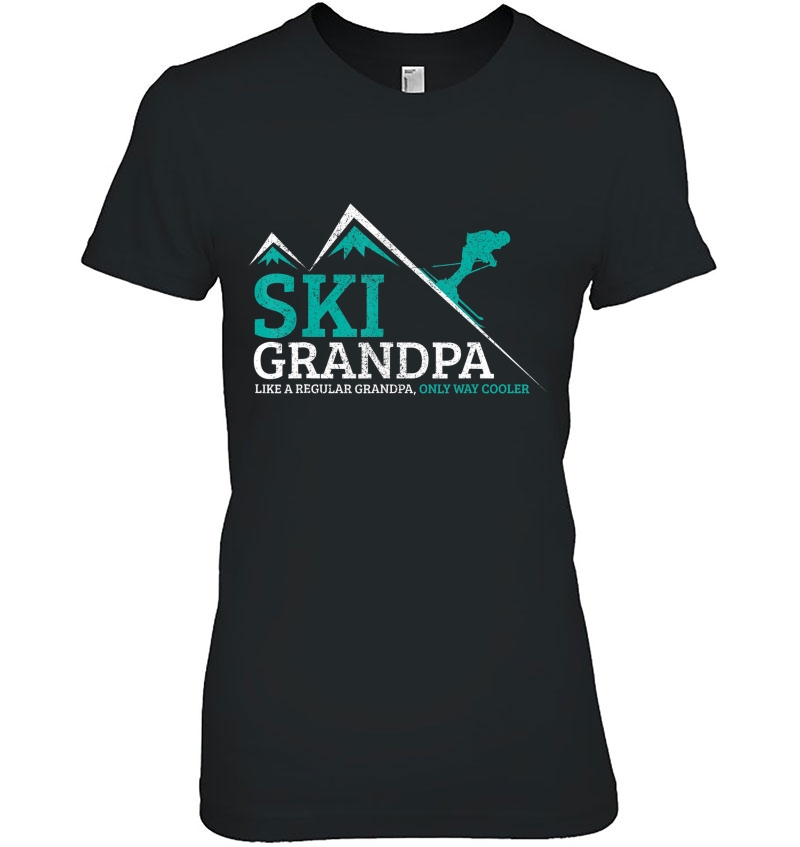 Mens Ski Grandpa Funny Saying Grandfather Skiing Skier Gift Hoodie