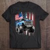 Monster Truck American Flag Patriotic 4Th Of July Gift Kids Tee