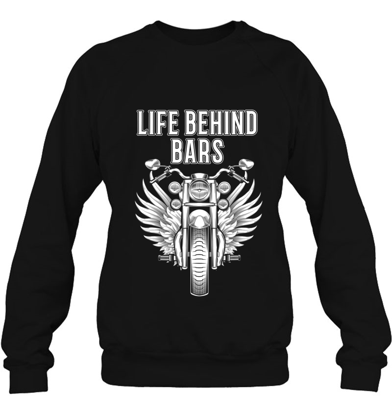 Motorcycle Shirts Funny Life Behind Bars Biker Men Dad Tees Mugs