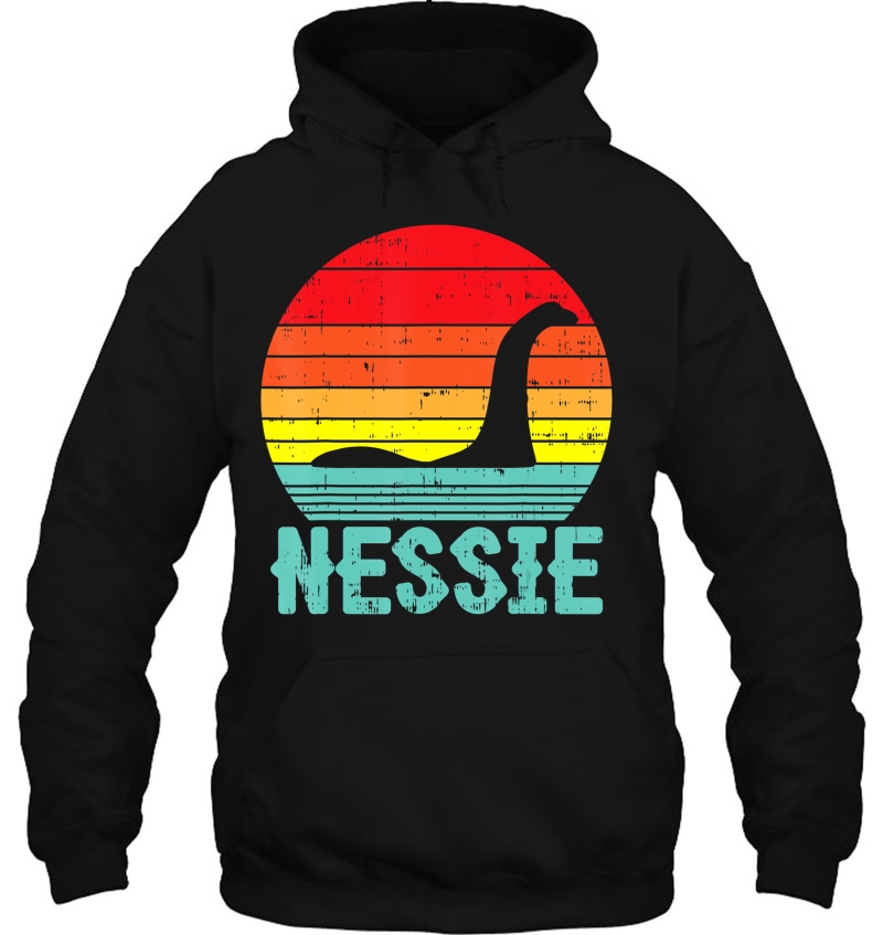 Nessie Loch Ness Monster Retro Nessy Animal Lover Gift Hoodie