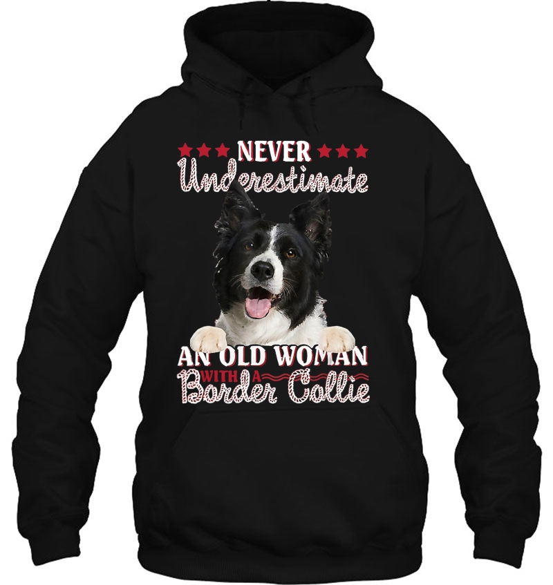 Never Underestimate An Old Woman With A Border Collie Mugs