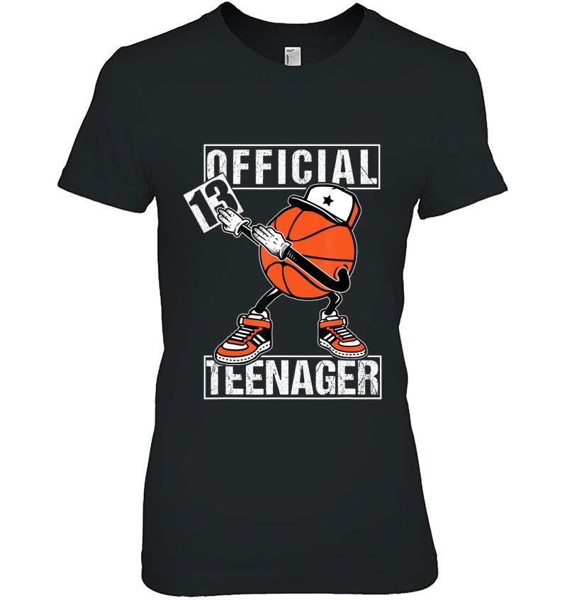 Official Teenager 13Th Birthday Dab Basketball Player Gift Hoodie