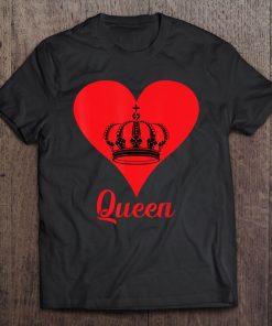 Queen Heart Crown Silhouette Valentine's Day Gift For Her Tee