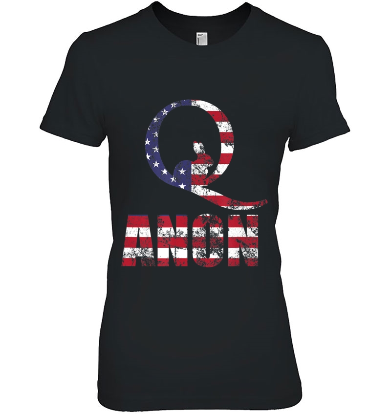 Rabbit Q Deep State Trump Patriotic Usa Flag Qanon Hoodie