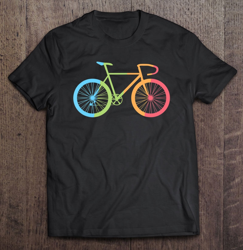 Rainbow Biking Bicycle Cyclist Men Women Youth Shirt