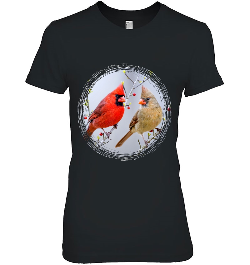 Red Cardinals Backyard Bird Watching Lovers Hoodie