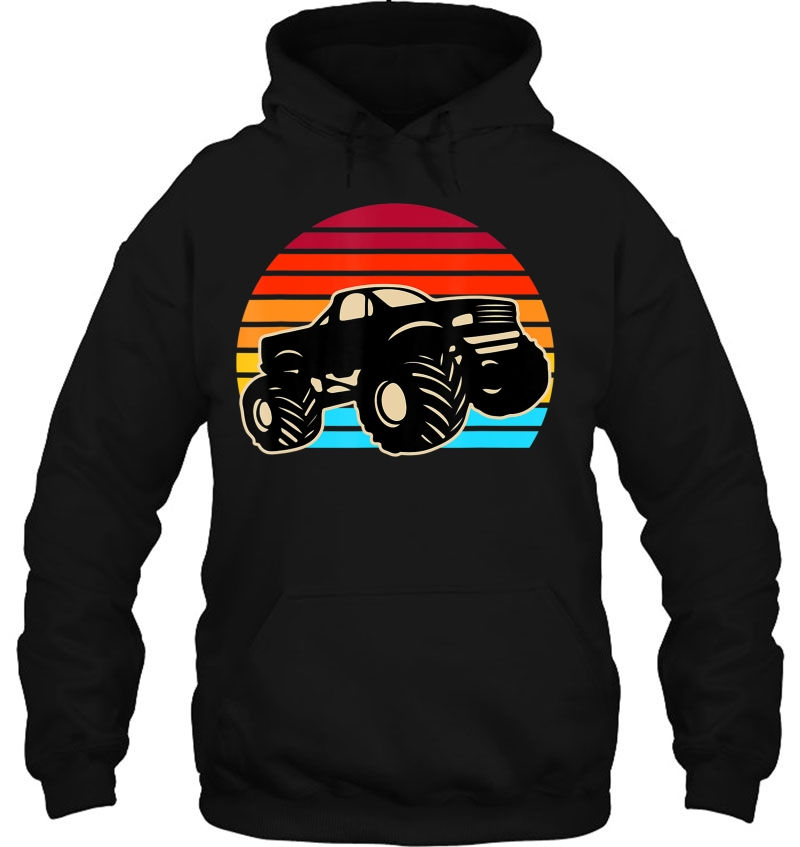 Retro Monster Trucks Gift Vintage Big Trucks Hoodie