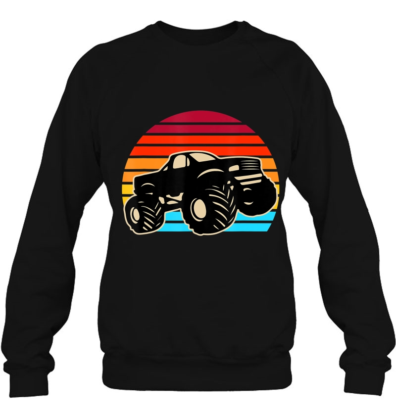 Retro Monster Trucks Gift Vintage Big Trucks Sweatshirt