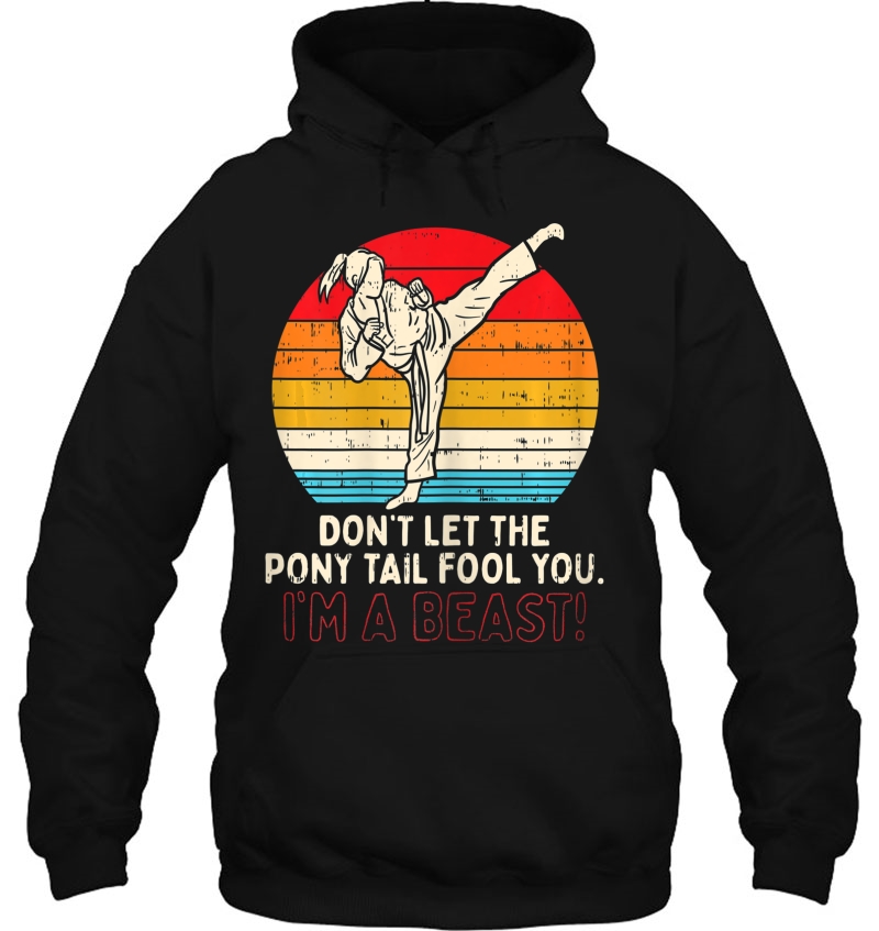 Womens Dont Let Ponytail Fool You Girl Kick Karate Taekwondo Gift Mugs