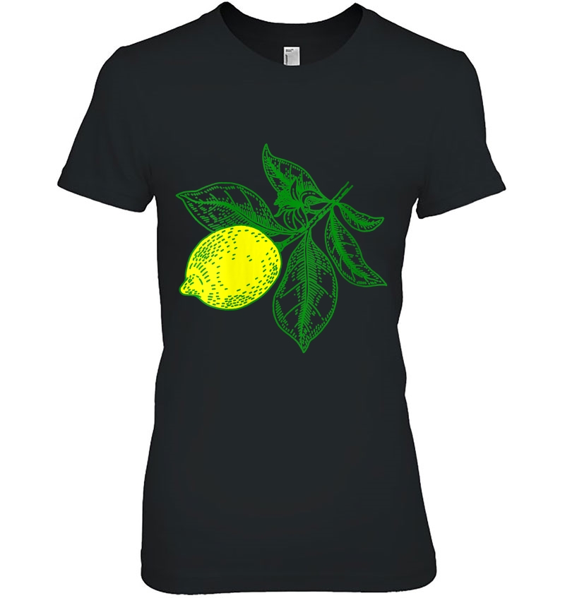 Womens Lemon Fruit Retro Vintage Art Graphic Gift - Lemon Ladies Tee