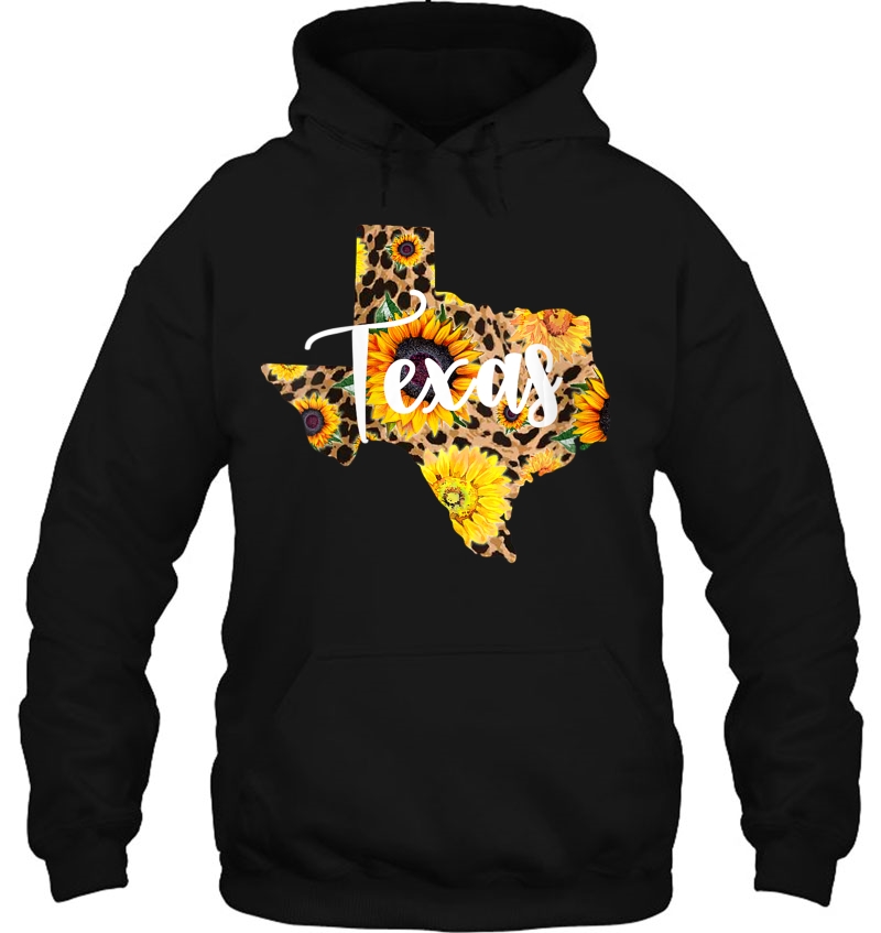 Womens Texas Sunflower Leopard Print Wildflower State Map Mugs