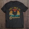 Yep I Talk To Chickens Vintage Retro 70S Chicken Silhouette Tee