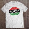 African Lips Flag Melanin Black History Month Pride Women Tee