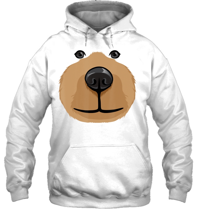Funny Cute Bear Face Halloween Costume Diy Teddy Face Gift Hoodie
