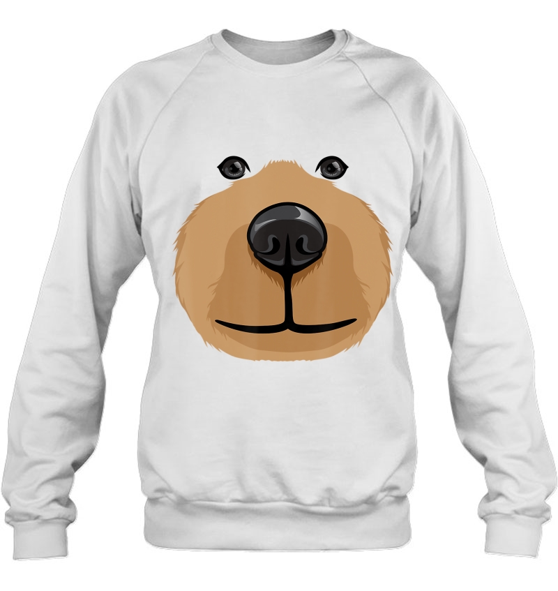 Funny Cute Bear Face Halloween Costume Diy Teddy Face Gift Sweatshirt
