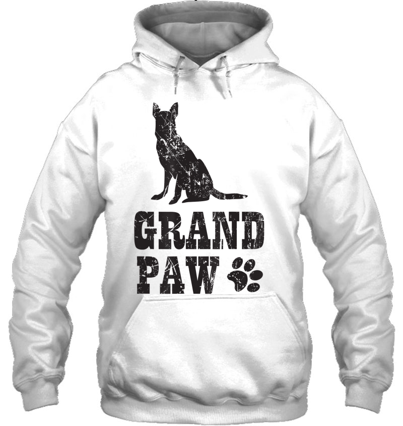 German Shepherd Grand Paw Shirt Grandpaw Grandpa Dog Lover Hoodie