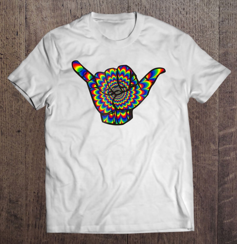 Rainbow Tye-Dye Shaka Extreme Sports Retro Hippie Shirt