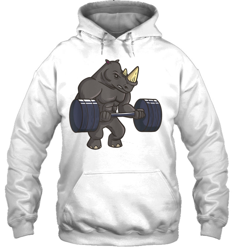 Rhinoceros Powerlifting Weightlifting Gym Rhino Lovers Gift Tank Top Mugs