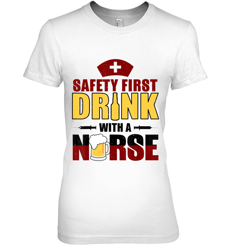 Safety First Drink With A Nurse German Flag Colors Gift Hoodie