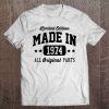 Vintage Made In 1974 Limited Edition Original Parts Tee