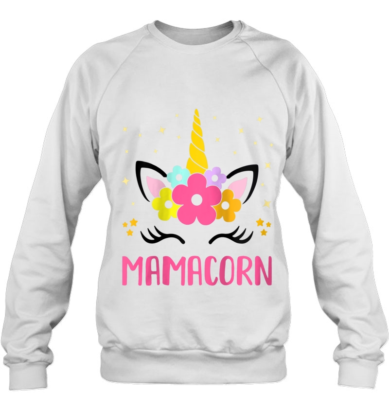 Womens Funny Mamacorn Unicorn Costume Mom Mother's Day Raglan Baseball Tee Mugs