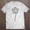 Womens Proud Baseball Mom - Funny Flower Baseball Design Tee