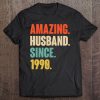 30Th Wedding Anniversary Gift For Him - Husband Since 1990 Ver2 Tee