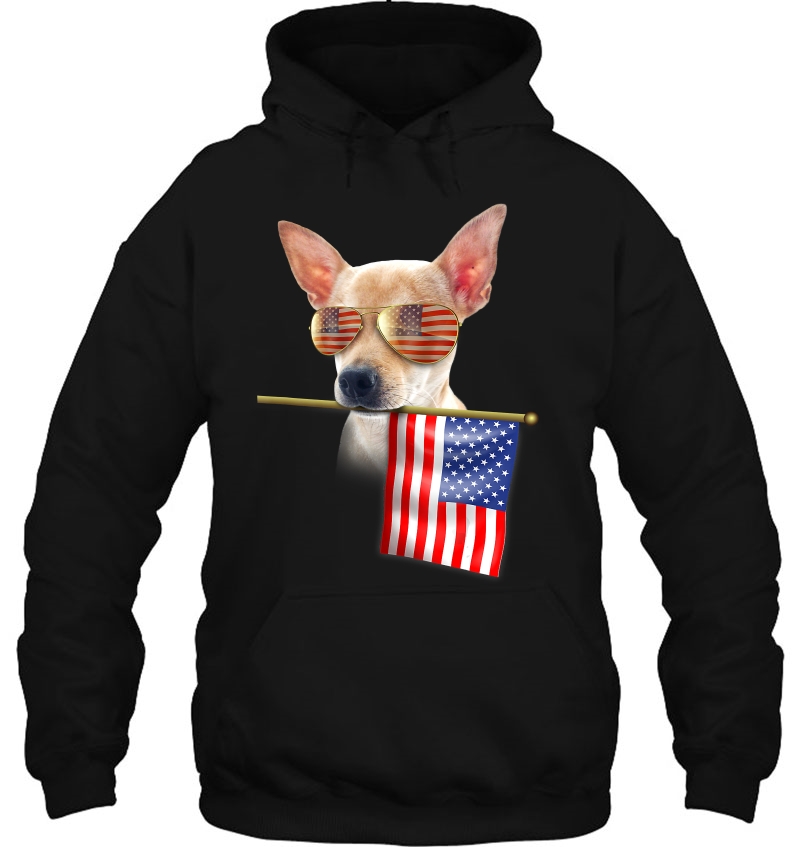 4Th Of July Shirt Fun American Flag Chihuahua Dog Lover Mugs