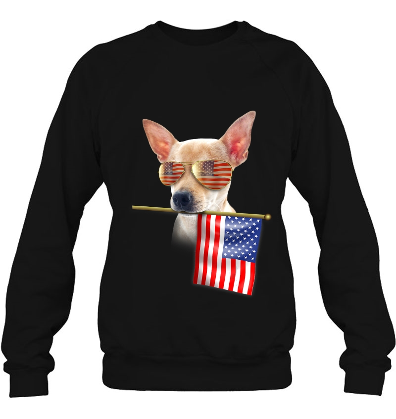 4Th Of July Shirt Fun American Flag Chihuahua Dog Lover Mugs