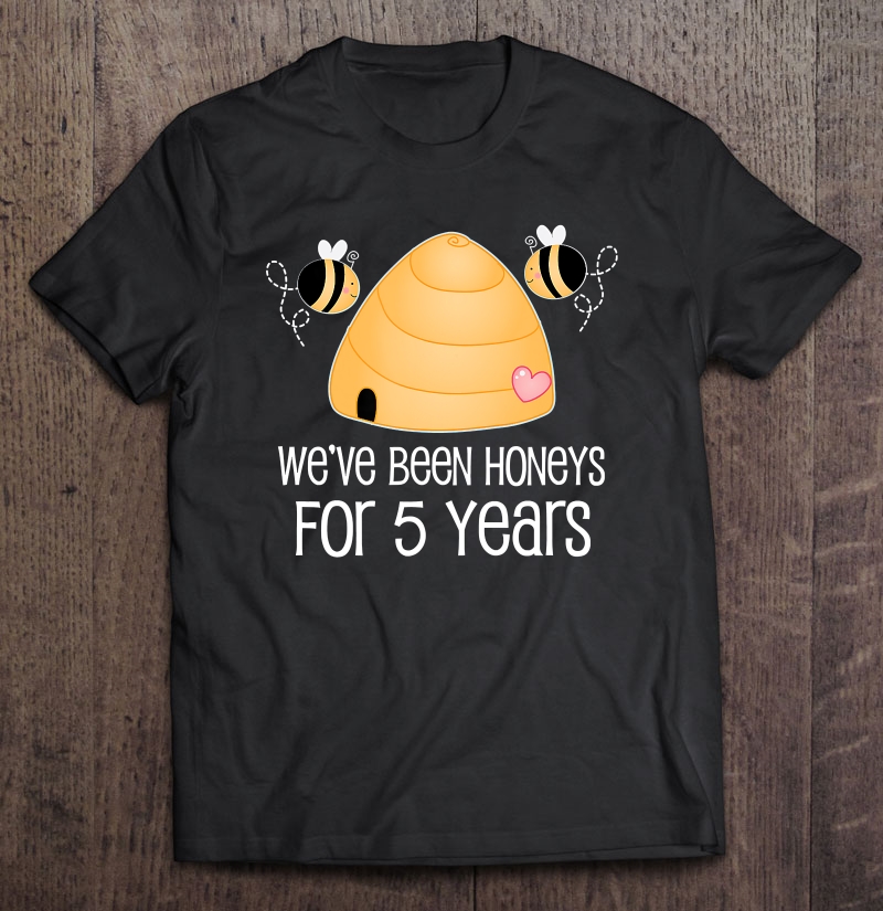 5Th Anniversary Cute 5 Year Couples Honey Bee Shirt