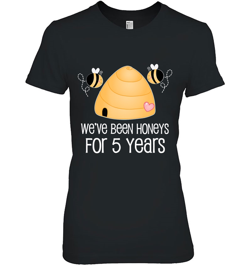 5Th Anniversary Cute 5 Year Couples Honey Bee Hoodie