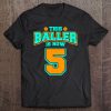 5Th Birthday Shirt For Boys Basketball 5 Years Old Kids Tee