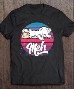 Aesthetic Vaporwave Japanese Otaku Meme Meh Alpaca Llama Tee