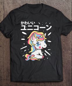 Anime Unicorn Shirt Girls Japanese Outfit Kawaii Women Tee