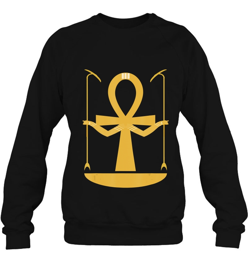 Ankh Cross With Arms Holding Scepters Sweatshirt