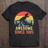 Awesome Since 1985 Dinosaur 35Th Birthday Gifts 35 Years Old Tee