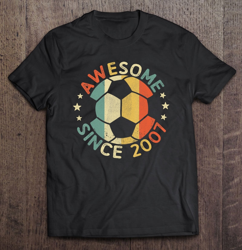 Awesome Since 2007 12Th Birthday 12 Year Old Soccer Player Shirt