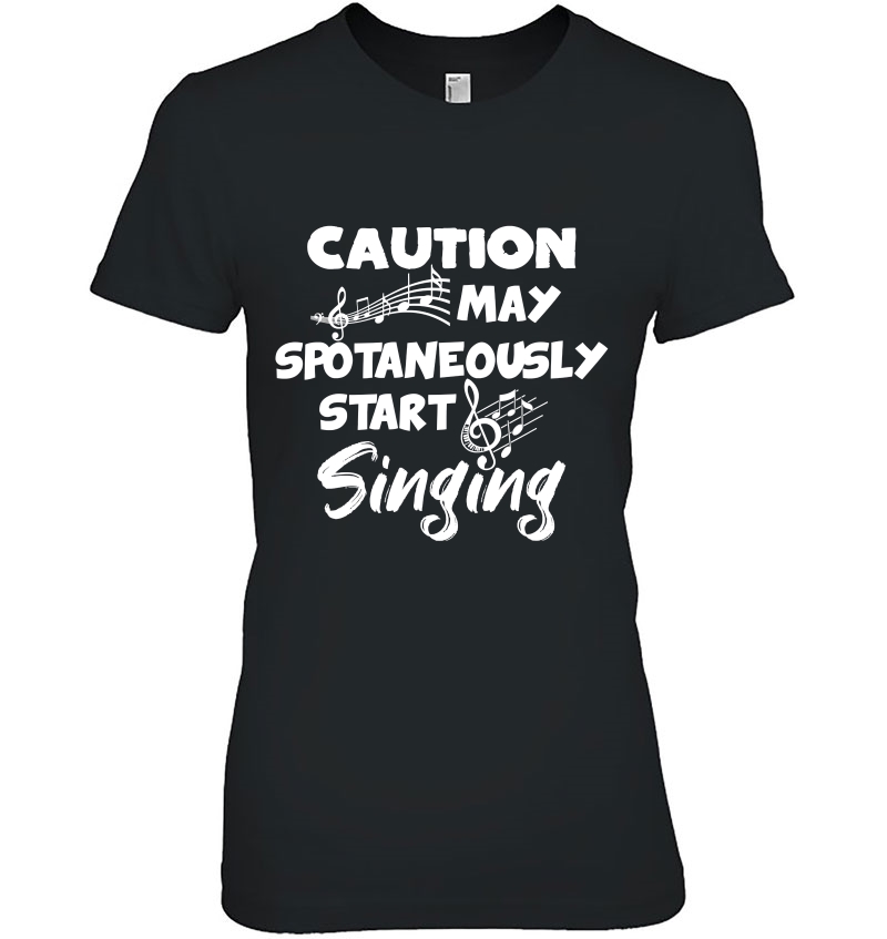 Caution May Spontaneously Start Singing For Music Teacher Hoodie