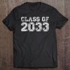 Class Of 2033 Grow With Me Graduation First Day Of School Tee