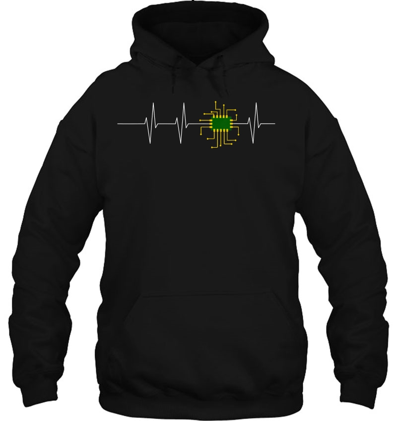 Cpu Heart Beat Electronics Hoodie
