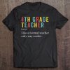 Fourth 4Th Grade Teacher Shirt Gift Vintage Retro Definition Tee