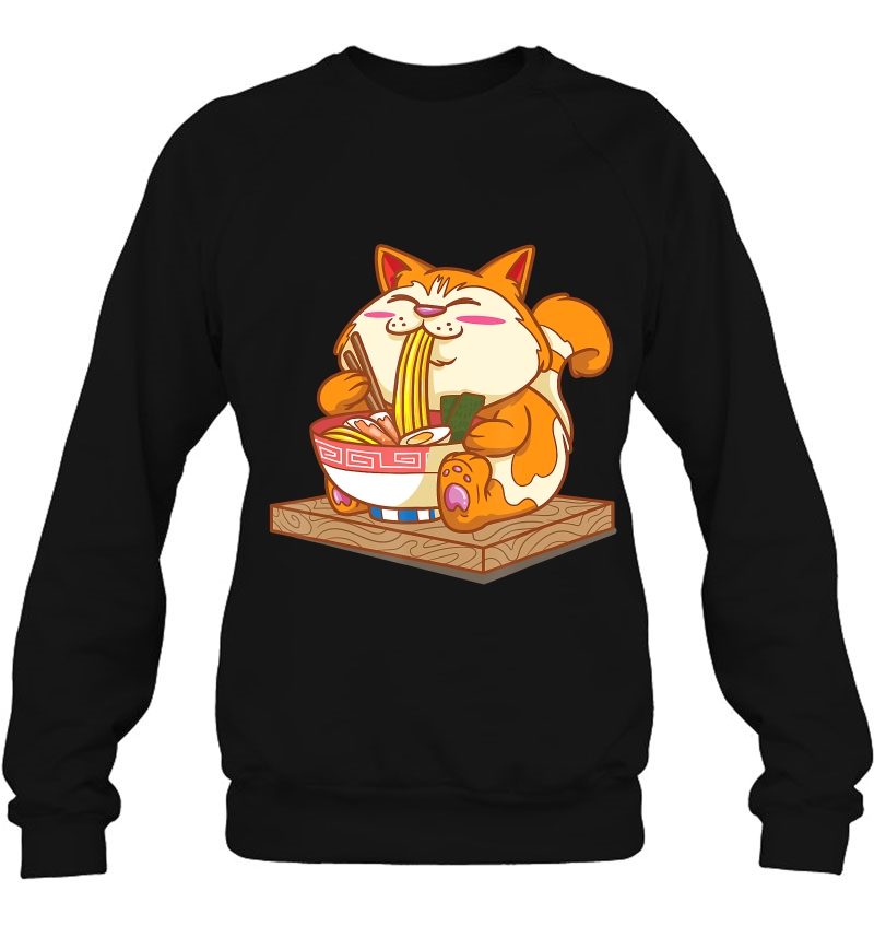 Kawaii Anime Cat Eating Ramen Mugs