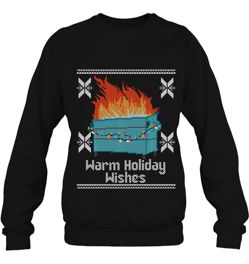 Ugly Christmas Warm Holiday Wishes Dumpster Fire Mugs