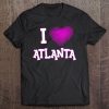 I Love Atlanta Georgia Tee Gift Pink Heart Tee